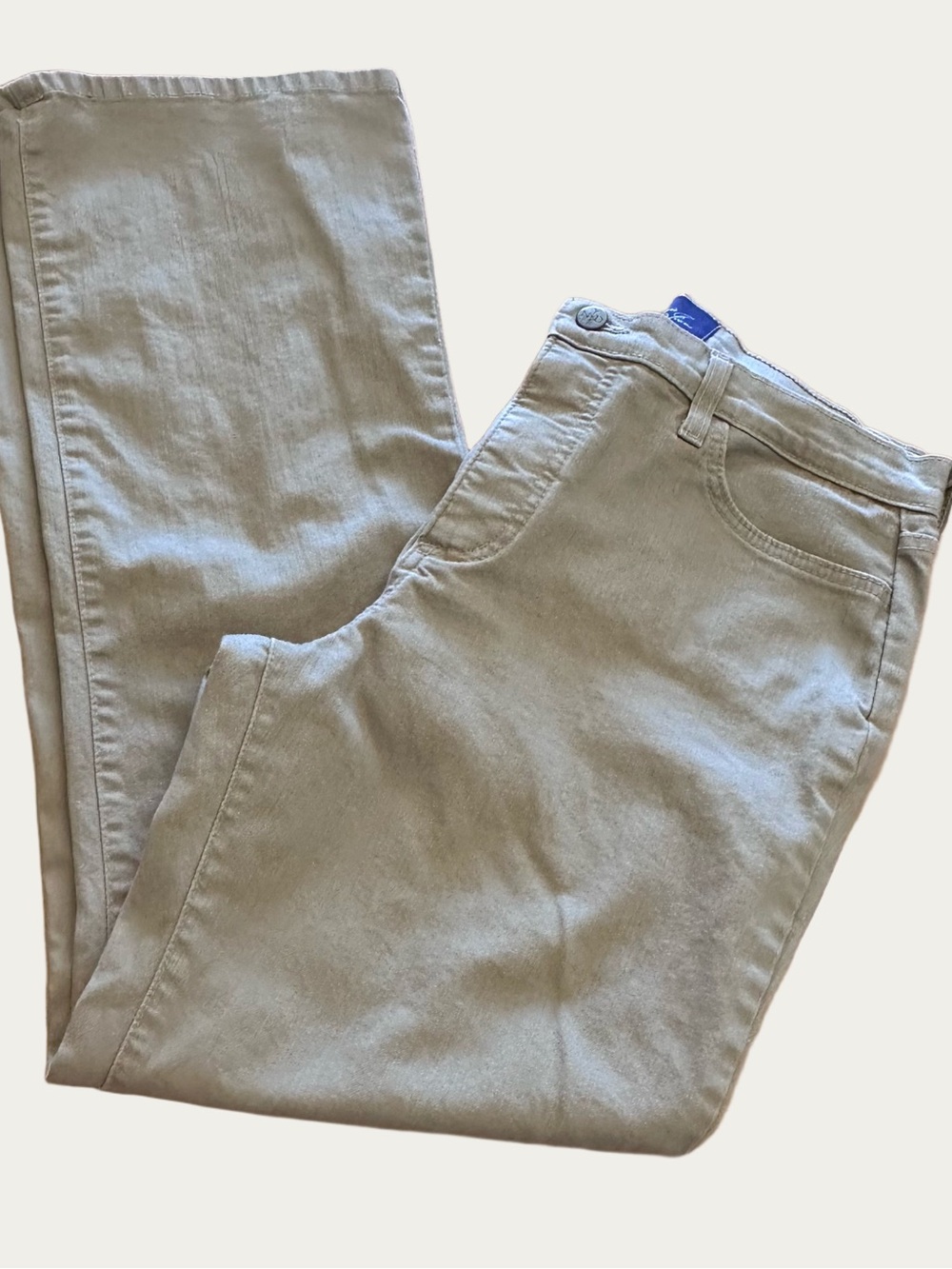 Not Your Daughters Jeans NYDJ Tan/Khaki Colored Tuck Technology Jeans 14P